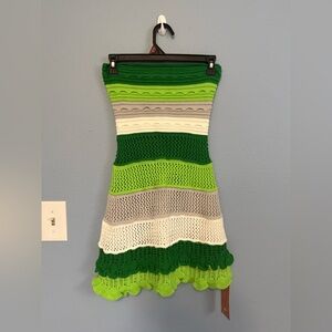 Boho Chic crochet mini dress size small